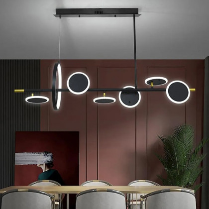 HMR - Minimalist Round Lamps Sputnik Kitchen Island Light in Black & Gold