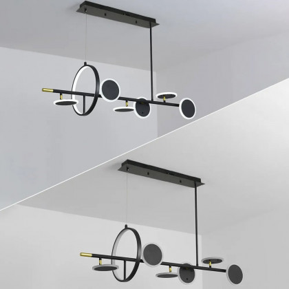 HMR - Minimalist Round Lamps Sputnik Kitchen Island Light in Black & Gold