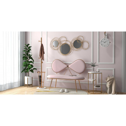 HMR - 3-Tiered End Table with Shelf Marble Top and Metal Frame in White and Gold