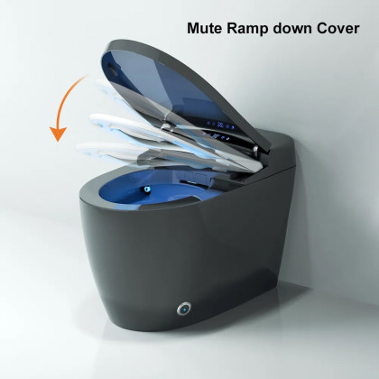 HMR Automatic Smart Bidet Toilet with Multi-Function 1.28-1.36 GPF - Gray