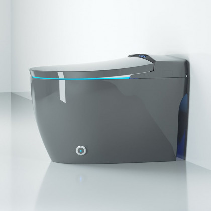 HMR Automatic Smart Bidet Toilet with Multi-Function 1.28-1.36 GPF - Gray