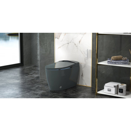 HMR Automatic Smart Bidet Toilet with Multi-Function 1.28-1.36 GPF - Gray
