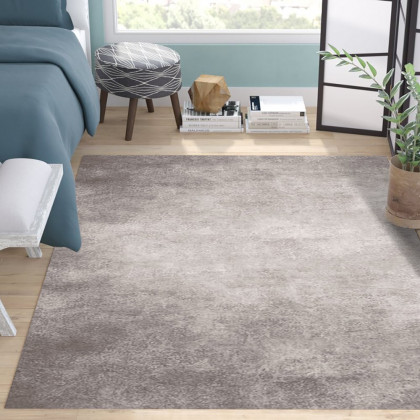 HMR - 5' x 8' Minimalist Gray Rectangle Area Rug