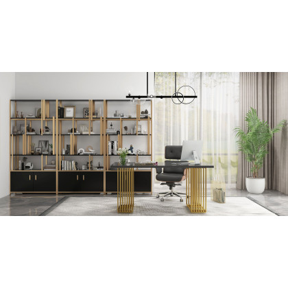 HMR - Bubi Minimalist 5-Light Glass Globe Shade Sputnik Kitchen Island Light Globe Light Black