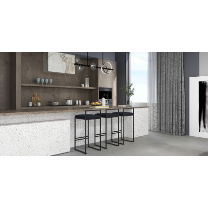 HMR - Bubi Minimalist 5-Light Glass Globe Shade Sputnik Kitchen Island Light Globe Light Black