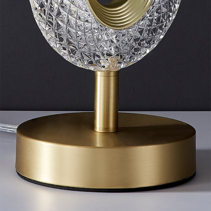 HMR - Ovated Modern LED Table Lamp Plug in Desk Lamps for Living Room Ring Shape in Gold