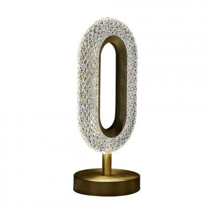 HMR - Ovated Modern LED Table Lamp Plug in Desk Lamps for Living Room Ring Shape in Gold