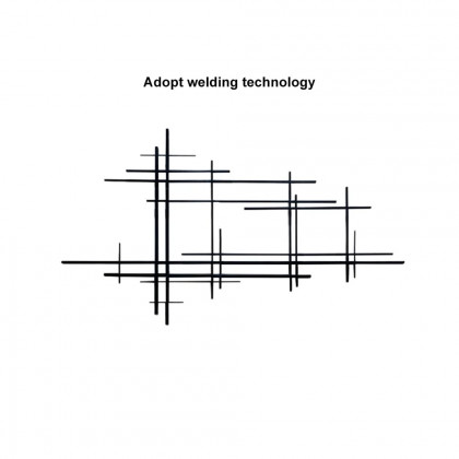 HMR - 39" Minimalist Black Metal Wall Decor with Vertical Lines for Living Room,Office,Hotel