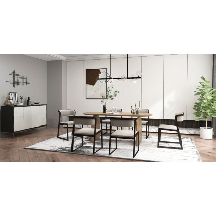 HMR - 39" Minimalist Black Metal Wall Decor with Vertical Lines for Living Room,Office,Hotel