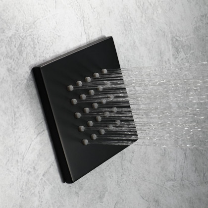 HMR - Wall-Mounted 31" Shower System in Black Rainfall 5 Functions