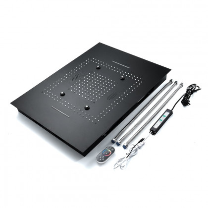 HMR - Wall-Mounted 31" Shower System in Black Rainfall 5 Functions