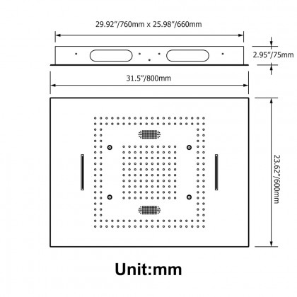 HMR - Wall-Mounted 31" Shower System in Black Rainfall 5 Functions