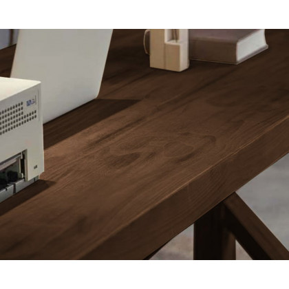 HMR Vintage Style Rectangular Pine wood Farmhouse Desk - Walnut, 47.2"