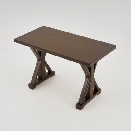 HMR Vintage Style Rectangular Pine wood Farmhouse Desk - Walnut, 47.2"