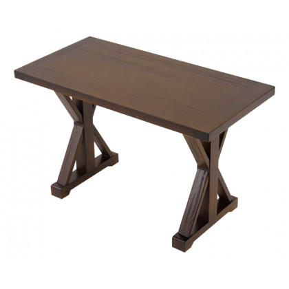 HMR Vintage Style Rectangular Pine wood Farmhouse Desk - Walnut, 47.2"