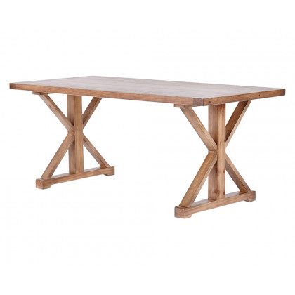 HMR - Vintage Style Rectangular Pine wood Farmhouse Desk