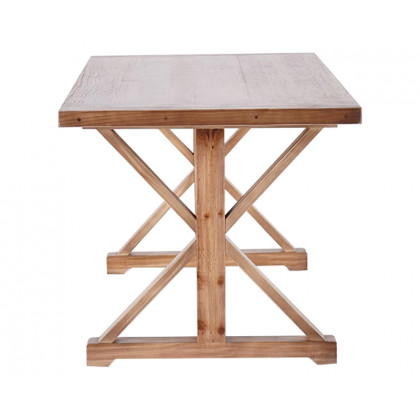 HMR - Vintage Style Rectangular Pine wood Farmhouse Desk