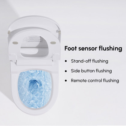 HMR - Compact Smart Bidet Toilet with Automatic Flushing 1.28 GPF