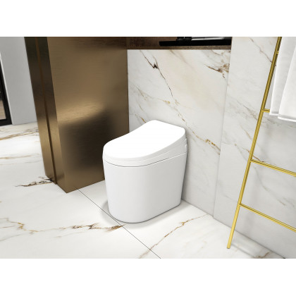HMR - Compact Smart Bidet Toilet with Automatic Flushing 1.28 GPF