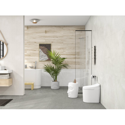 HMR - Compact Smart Bidet Toilet with Automatic Flushing 1.28 GPF