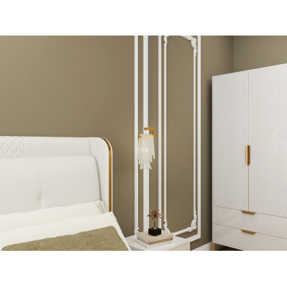 HMR - Modern Gold Pendant Light 1-Light Handmade Glass Waterfall for Bedroom and Living Room