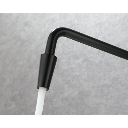 HMR Tront Single Hole Bathroom Vessel Sink Faucet Solid Brass - Black