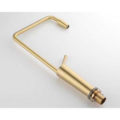 HMR Tront Single Hole Bathroom Vessel Sink Faucet Solid Brass - Brushed Gold