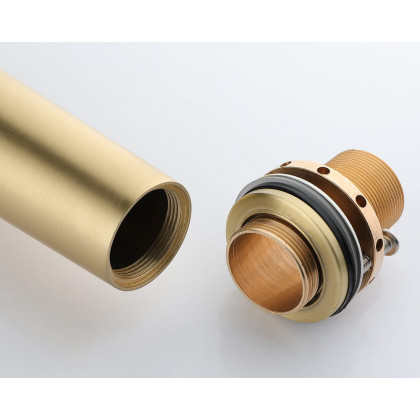 HMR Tront Single Hole Bathroom Vessel Sink Faucet Solid Brass - Brushed Gold
