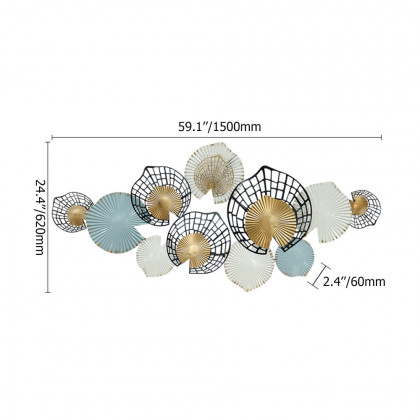 HMR - Modern Hollow-out Flowers Metal Wall Decor Aesthetic art
