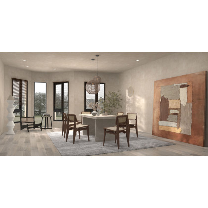 HMR Upoak Series Farmhouse Rectangle Wood Dining Table - Gray, 70.9"L x 31.5"W x 29.5"H