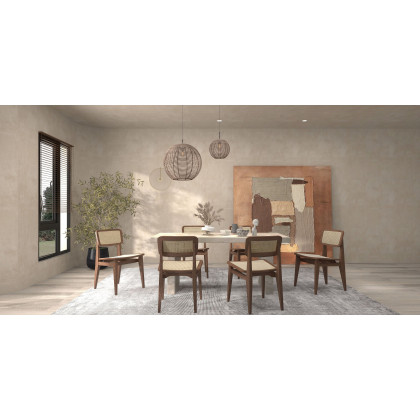 HMR Upoak Series Farmhouse Rectangle Wood Dining Table - Gray, 70.9"L x 31.5"W x 29.5"H