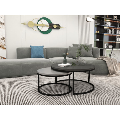 HMR - 63"Modern Metal Wall Decor for Living Room Bedroom Geometric Wall Art in Gold & Green