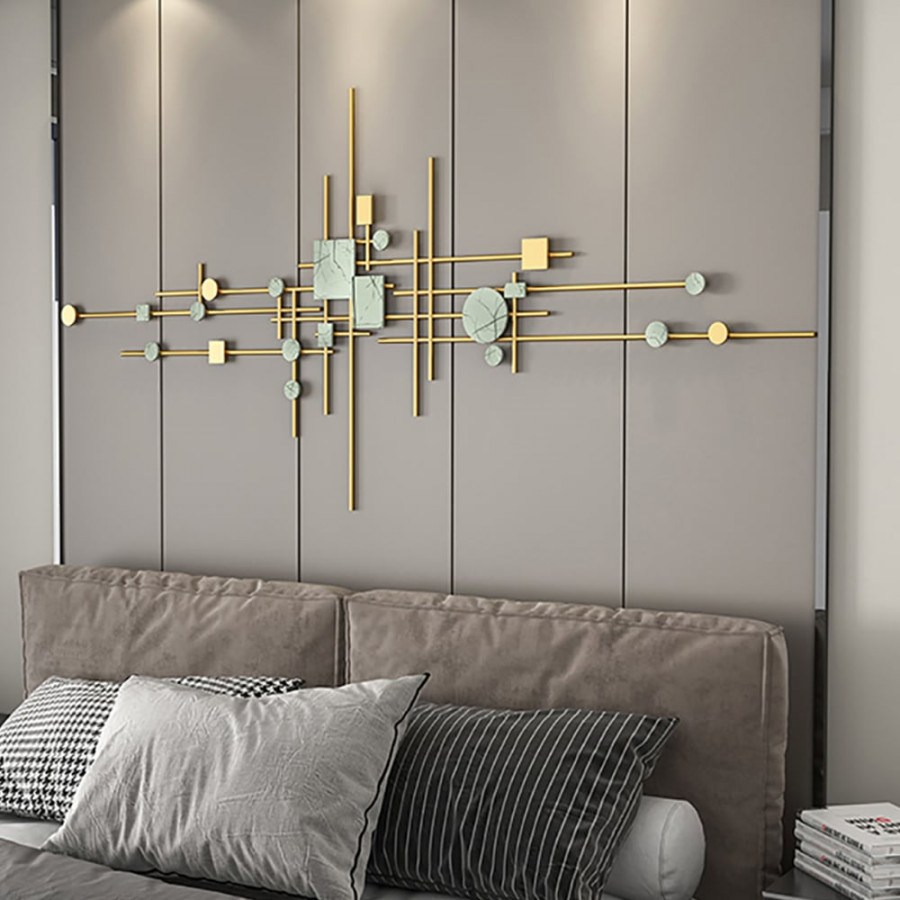 HMR - 1-Piece Europe Modern Geometric Metal Iron Wall Decor Multi-Colored