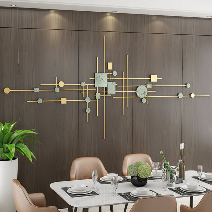 HMR - 1-Piece Europe Modern Geometric Metal Iron Wall Decor Multi-Colored