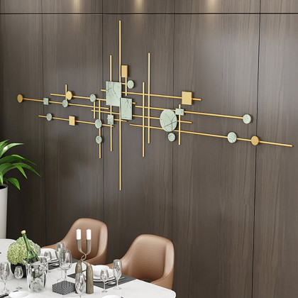 HMR - 1-Piece Europe Modern Geometric Metal Iron Wall Decor Multi-Colored