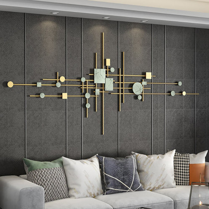 HMR - 1-Piece Europe Modern Geometric Metal Iron Wall Decor Multi-Colored