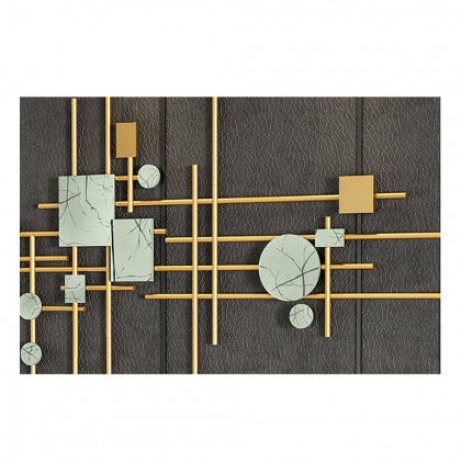 HMR - 1-Piece Europe Modern Geometric Metal Iron Wall Decor Multi-Colored