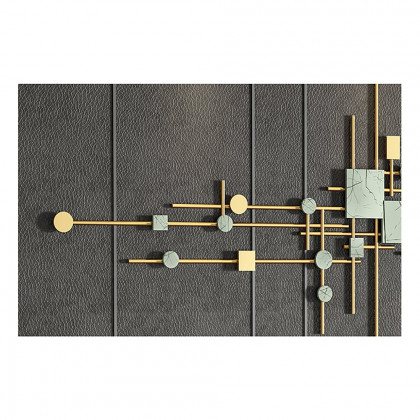 HMR - 1-Piece Europe Modern Geometric Metal Iron Wall Decor Multi-Colored