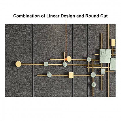 HMR - 1-Piece Europe Modern Geometric Metal Iron Wall Decor Multi-Colored