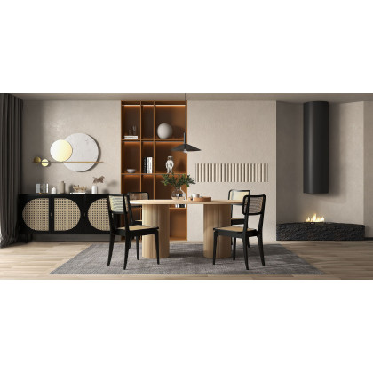 HMR - 47.2" Modern Geometric Wall Decor Round Metal Wall Art in Gold & White for Living Room