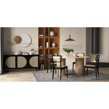 HMR - 47.2" Modern Geometric Wall Decor Round Metal Wall Art in Gold & White for Living Room