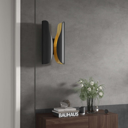 HMR - Modern Brass Wall Sconce 2-Light Decorative Wall Lighting Bulbs Included