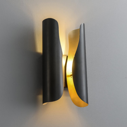 HMR - Modern Brass Wall Sconce 2-Light Decorative Wall Lighting Bulbs Included