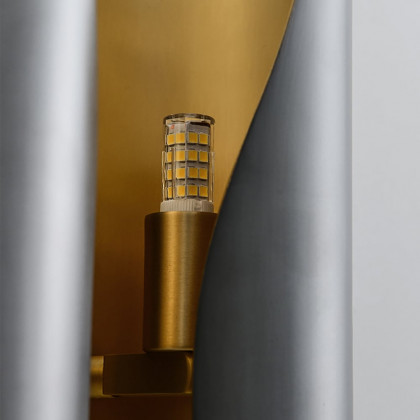 HMR - Modern Brass Wall Sconce 2-Light Decorative Wall Lighting Bulbs Included