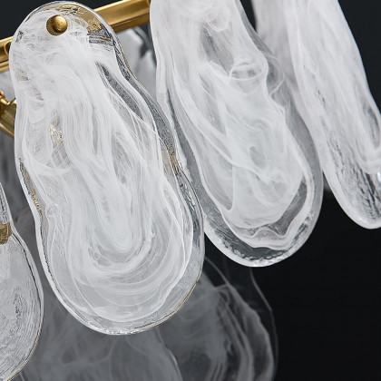 HMR - Cloude Modern Multi-Tier Cloud Glass Pendant Light Kitchen Island Light Adjustable Chain