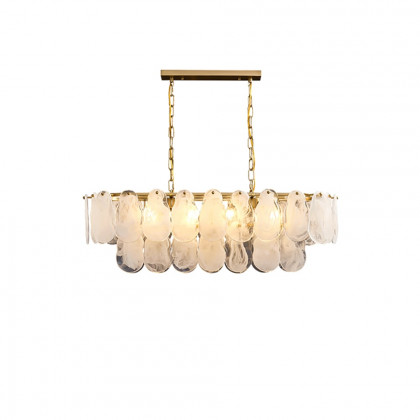 HMR - Cloude Modern Multi-Tier Cloud Glass Pendant Light Kitchen Island Light Adjustable Chain