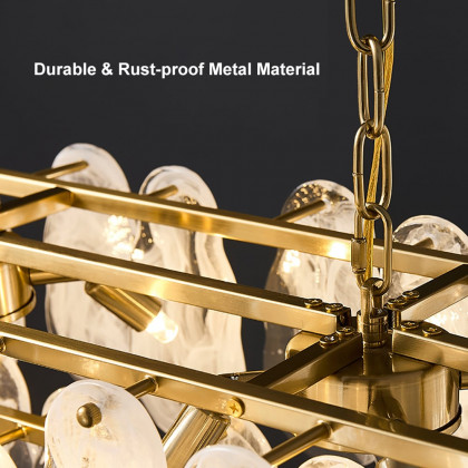 HMR - Cloude Modern Multi-Tier Cloud Glass Pendant Light Kitchen Island Light Adjustable Chain