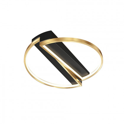 HMR - Modern LED Geometric Flush Mount Light in Gold & Black