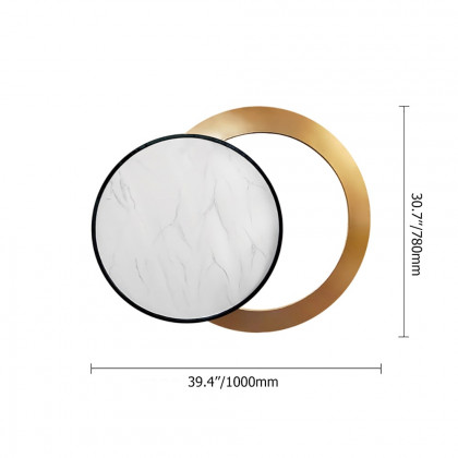 HMR - Modern Geometric Circles Simple Wall Decor Metal Home Art
