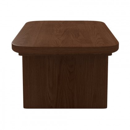 HMR Rectangular Coffee Table with Abstract Base - Walnut